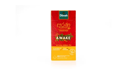Thé vert naturel aux herbes Dilmah Arana Awake (20 sachets de thé sans étiquette)