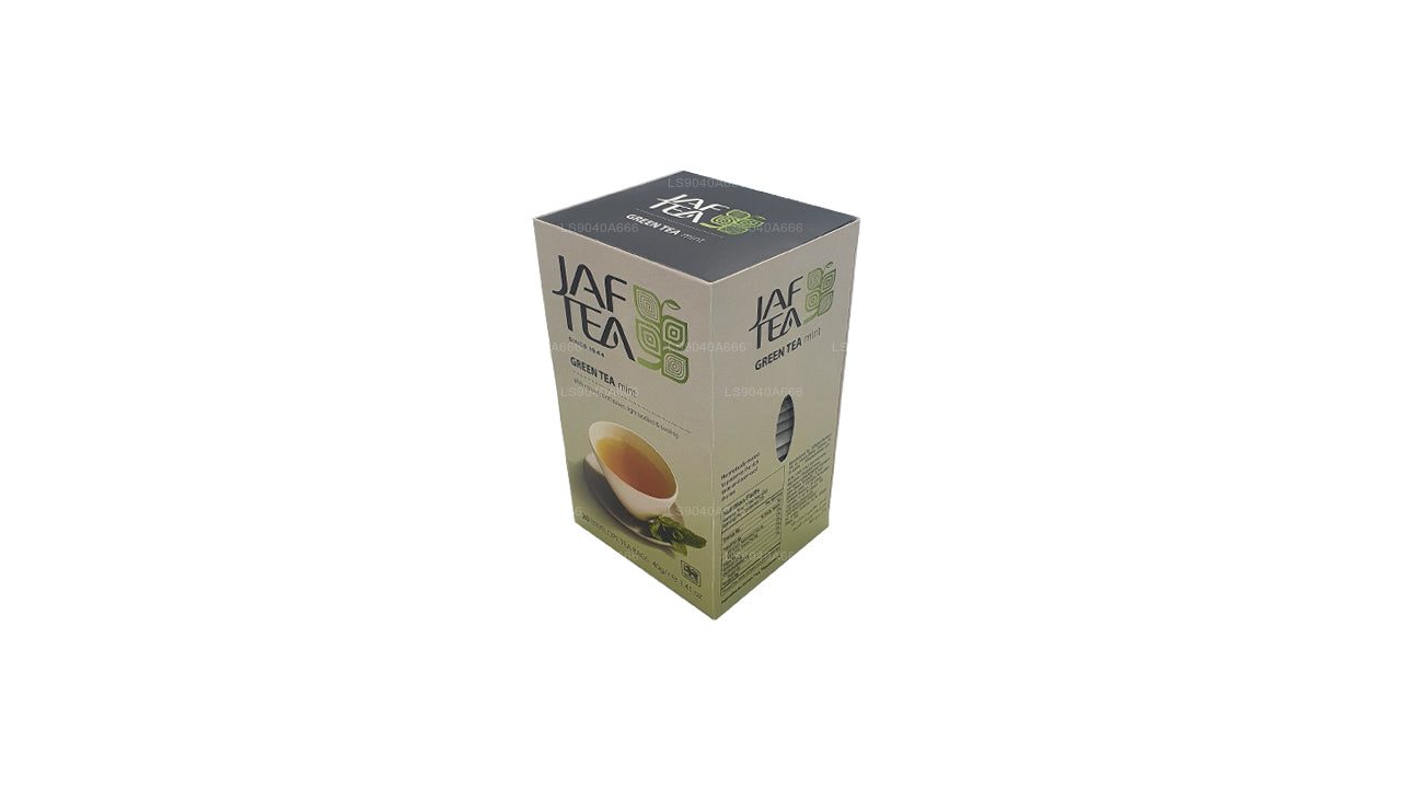 Sachets de thé en aluminium à la menthe de la collection Jaf Tea Pure Green Collection (40 g)