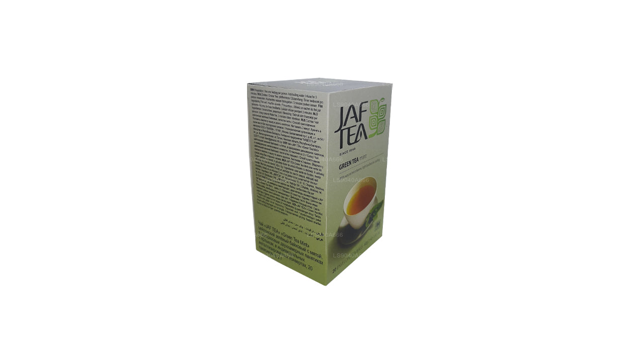 Sachets de thé en aluminium à la menthe de la collection Jaf Tea Pure Green Collection (40 g)