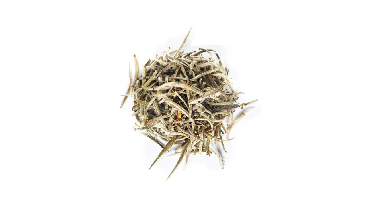 Boîte à thé blanche Dilmah série T VSRT Ceylon Silver Tips (40 g), feuille en vrac