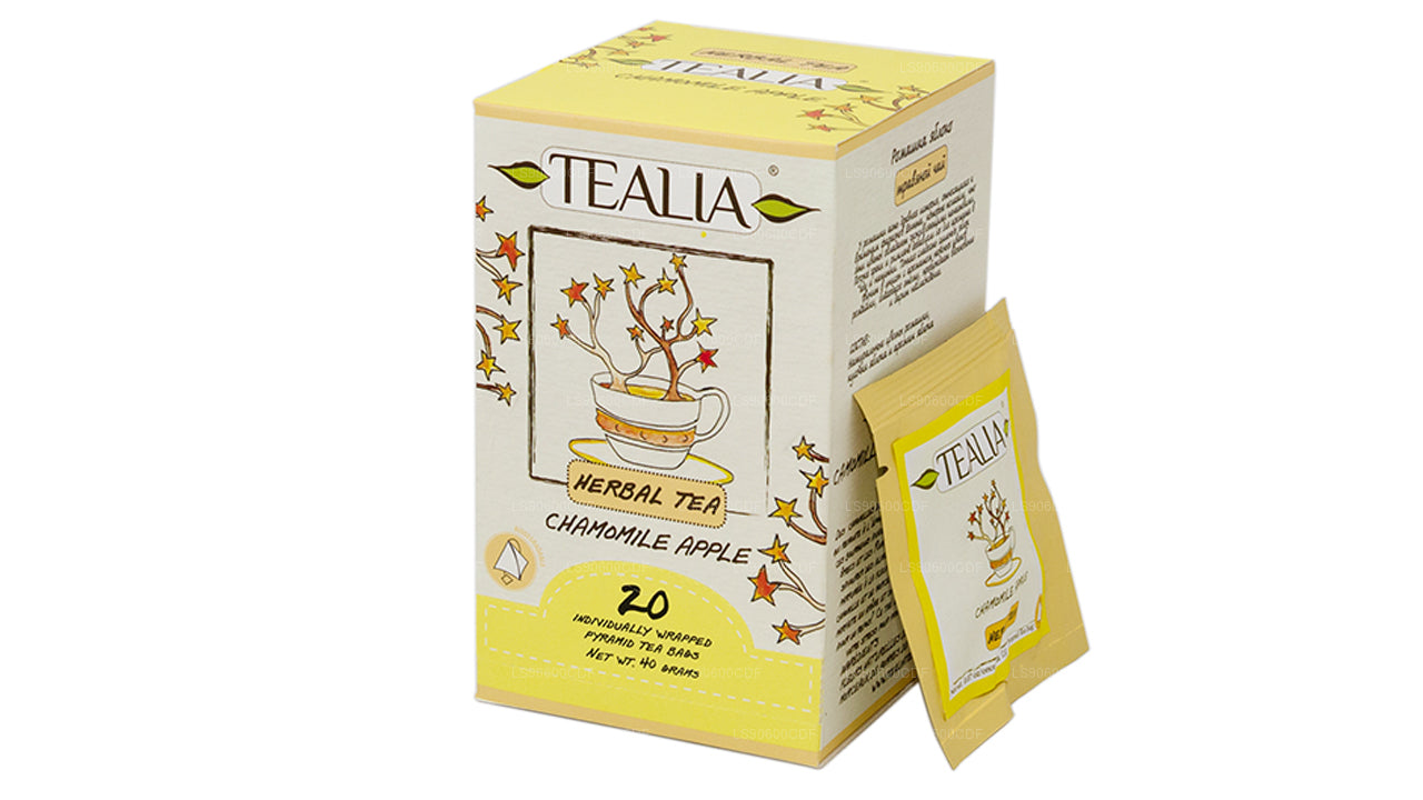 Tealia Chamomile Apple - 20 Pyramid Envelope Sachets (40g)