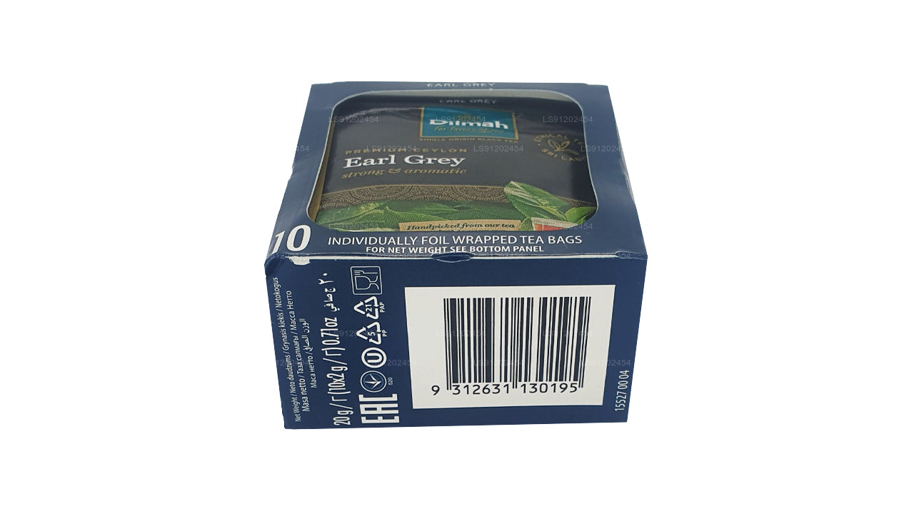 Thé Dilmah Earl Grey (20 g) 10 sachets de thé emballés individuellement