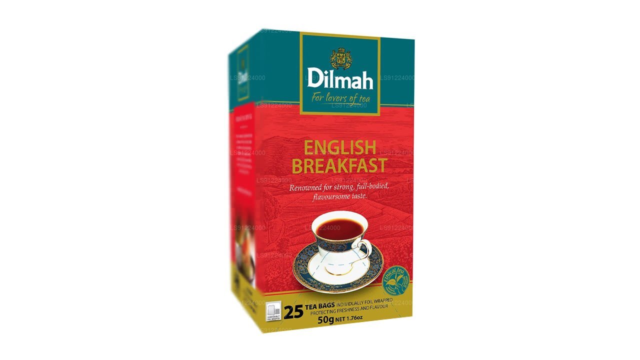 Thé pour petit-déjeuner anglais Dilmah (50 g) 25 sachets de thé