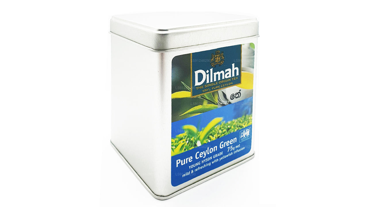 Boîte à thé vert Dilmah Pure Ceylan (YOUNG HYSON GRADE) en vrac (75 g)