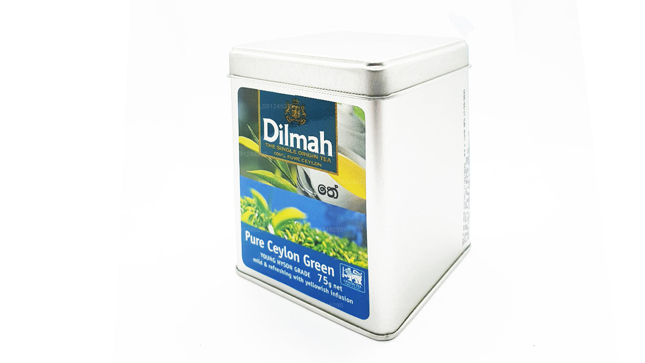 Boîte à thé vert Dilmah Pure Ceylan (YOUNG HYSON GRADE) en vrac (75 g)