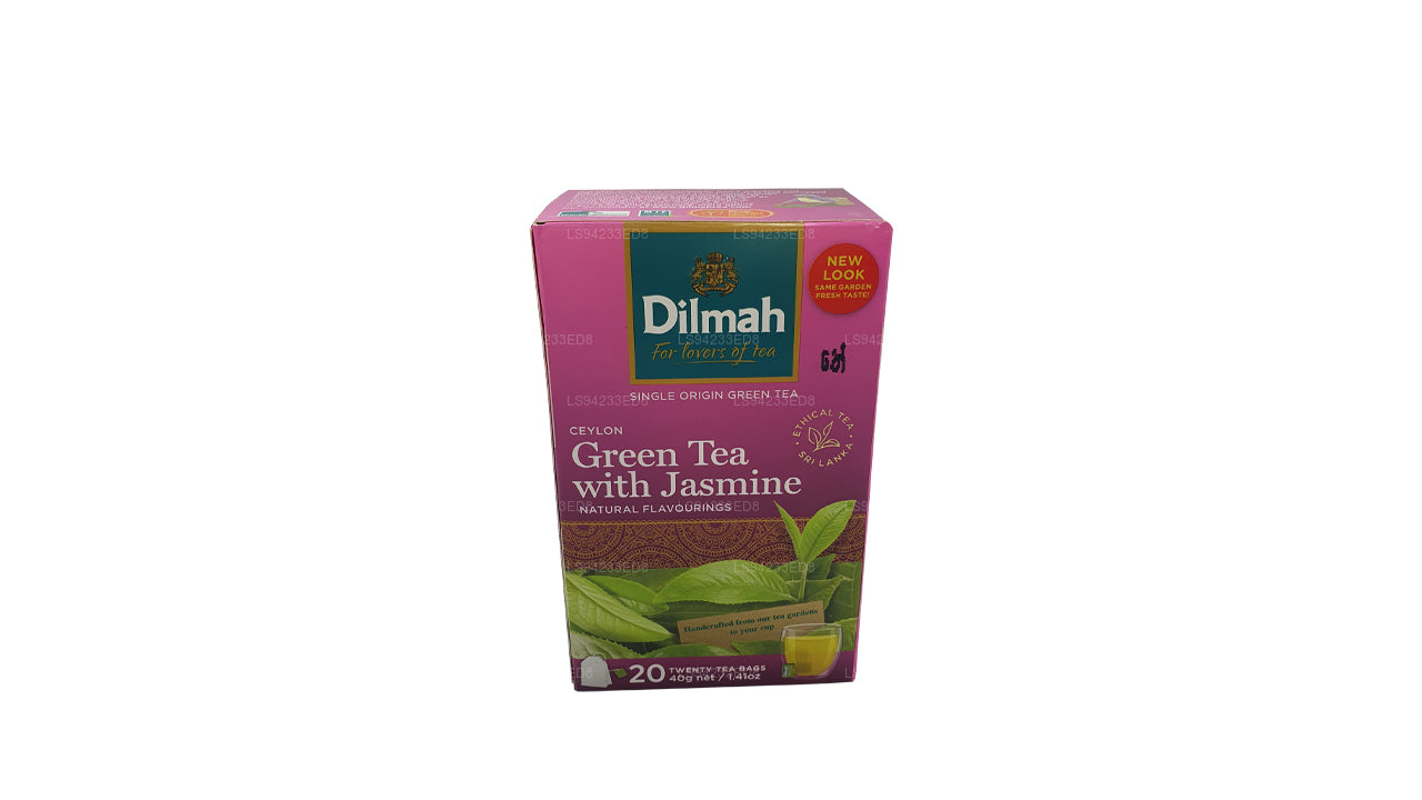 Thé vert de Ceylan au jasmin Dilmah (40g) 20 sachets