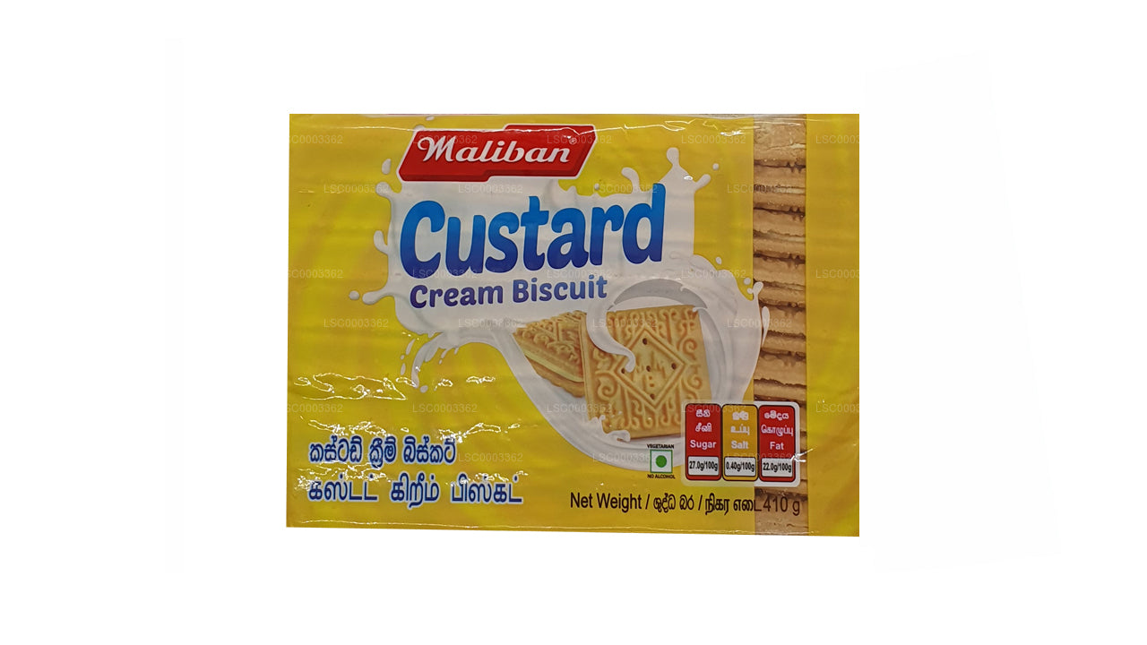 Biscuit sandwich à la crème anglaise Maliban (410g)