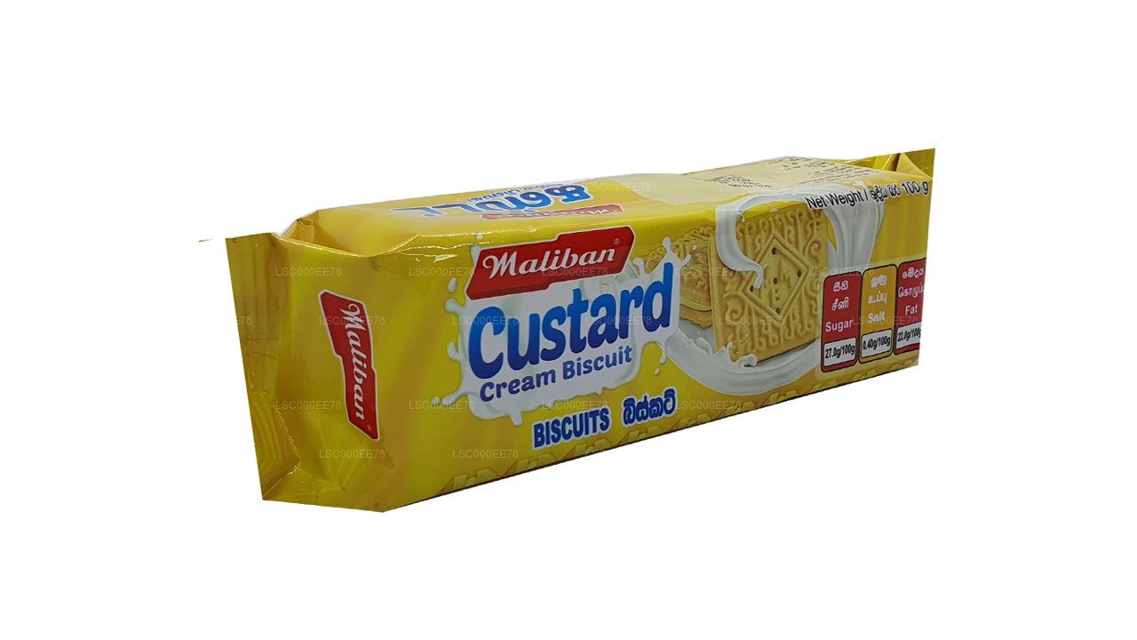 Biscuit sandwich à la crème anglaise Maliban (100g)